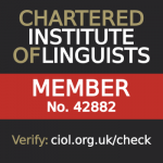 Member of Chartered Institute of Linguists